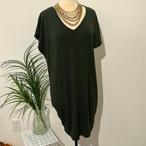 Hunter Green t-shirt dress